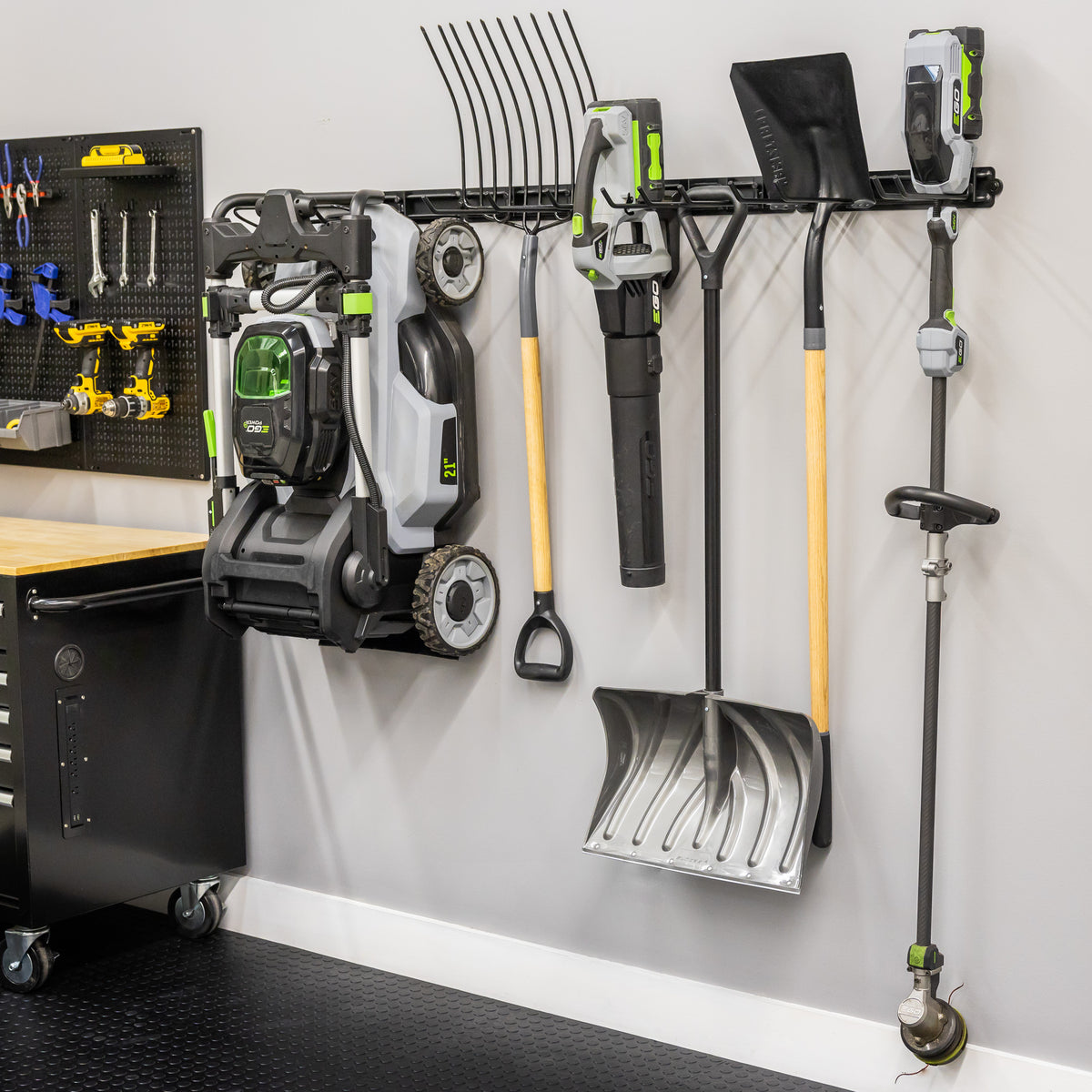 Modular Garage Wall Mounted Storage Rack, Tool Storage System, 64 inch