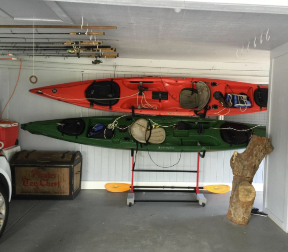 garage floor stand for kayaks