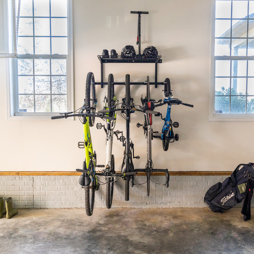 how to organize bikes in garage