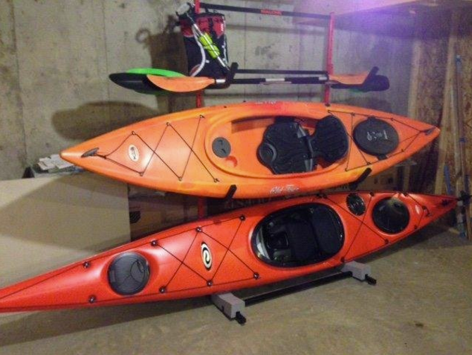 2 kayak storage rack sit-in