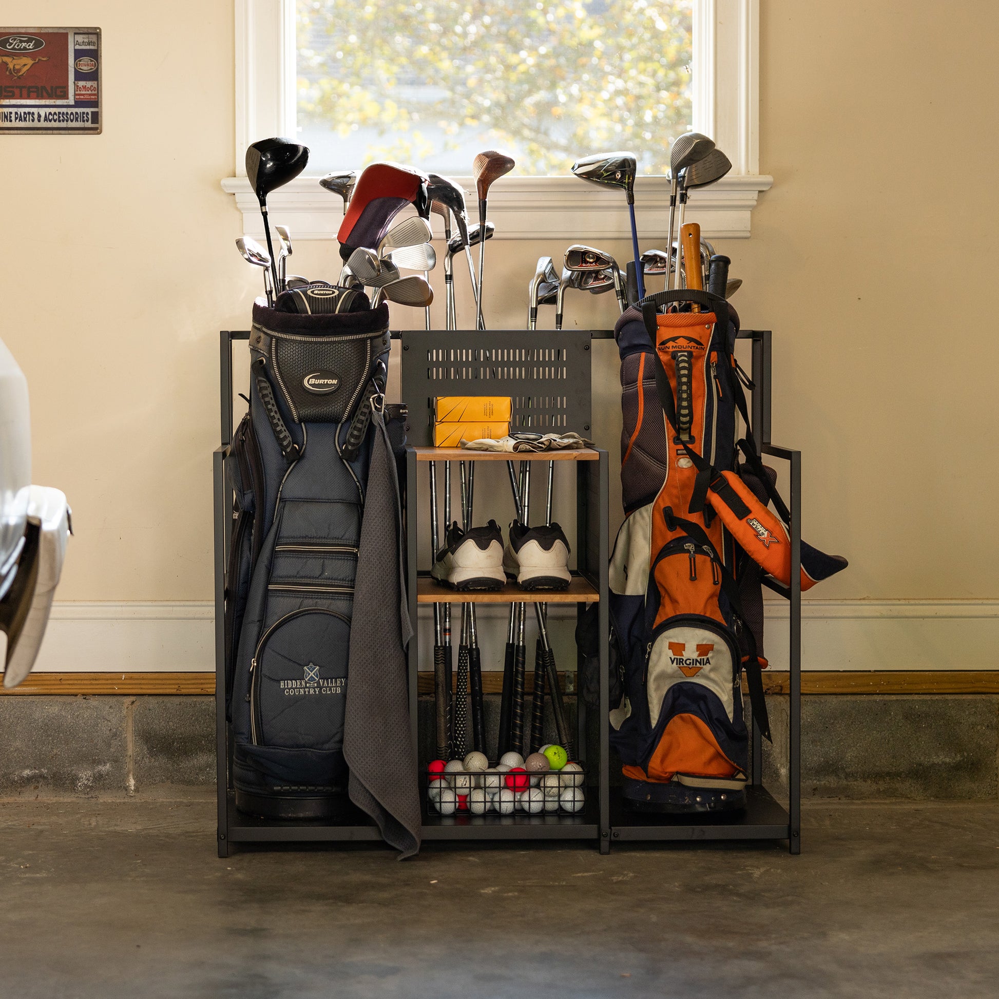 golf bag and accessories organization