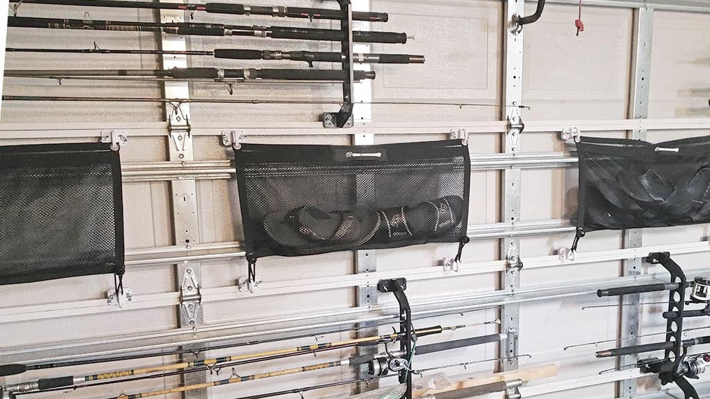 Garage Door Storage Bag | Cobra Racks | Hanging Garage Gear Web | StoreYourBoard