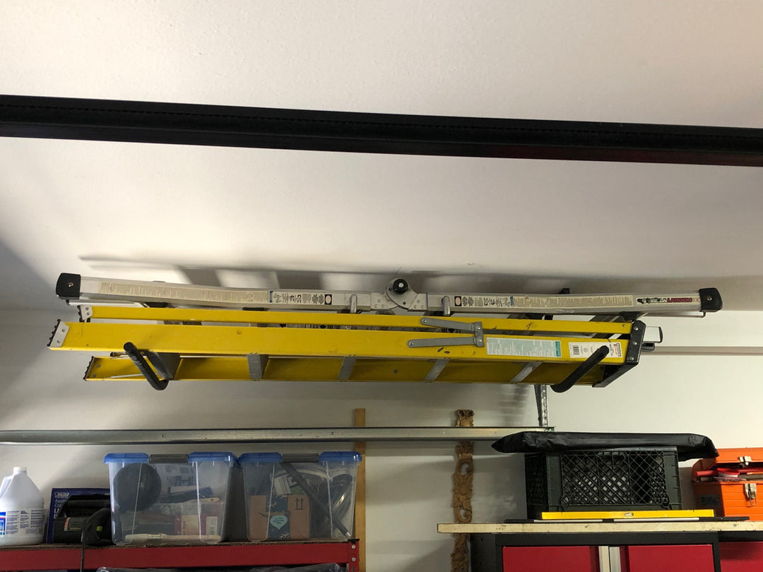 folding ladder storage