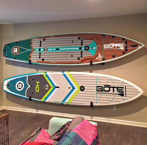 paddleboard wall mount display hooks