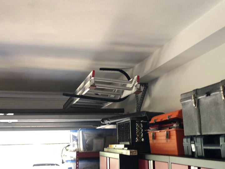 easy garage ladder storage