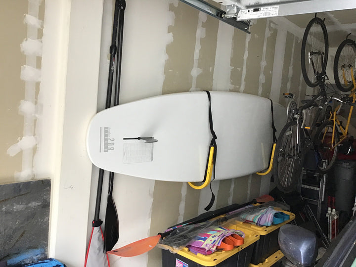 garage paddleboard wall cradles