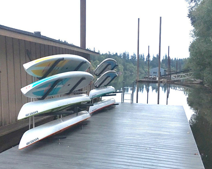 dock mounted sup and kayak rack