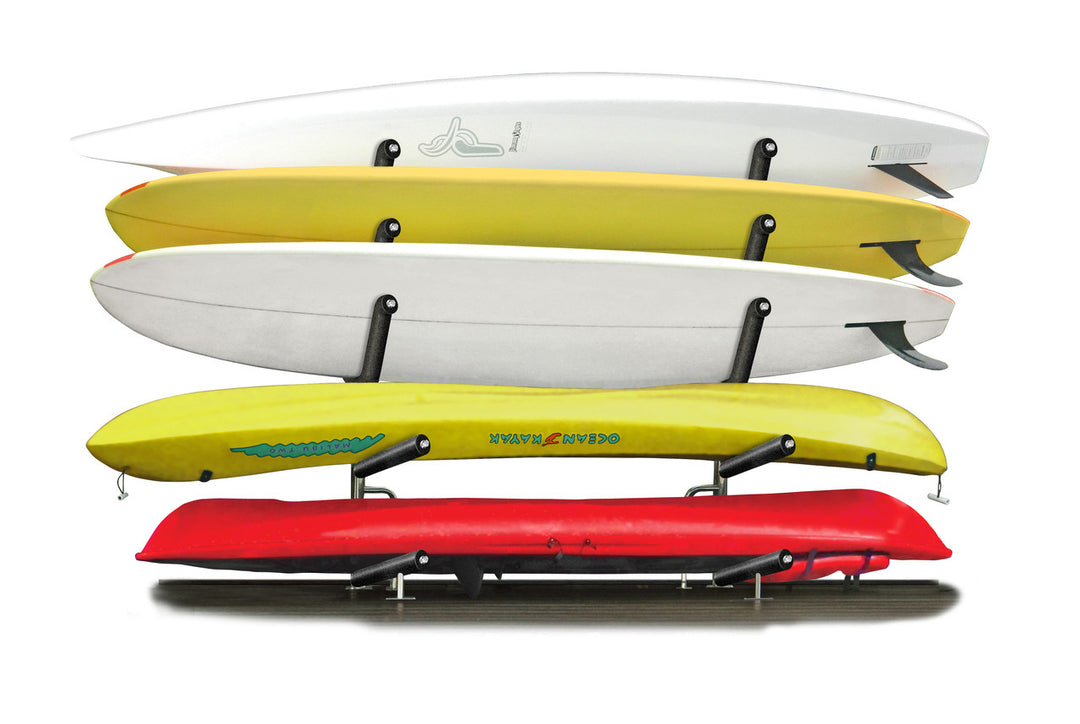 stainless steel outdoor kayak and paddleboard rack