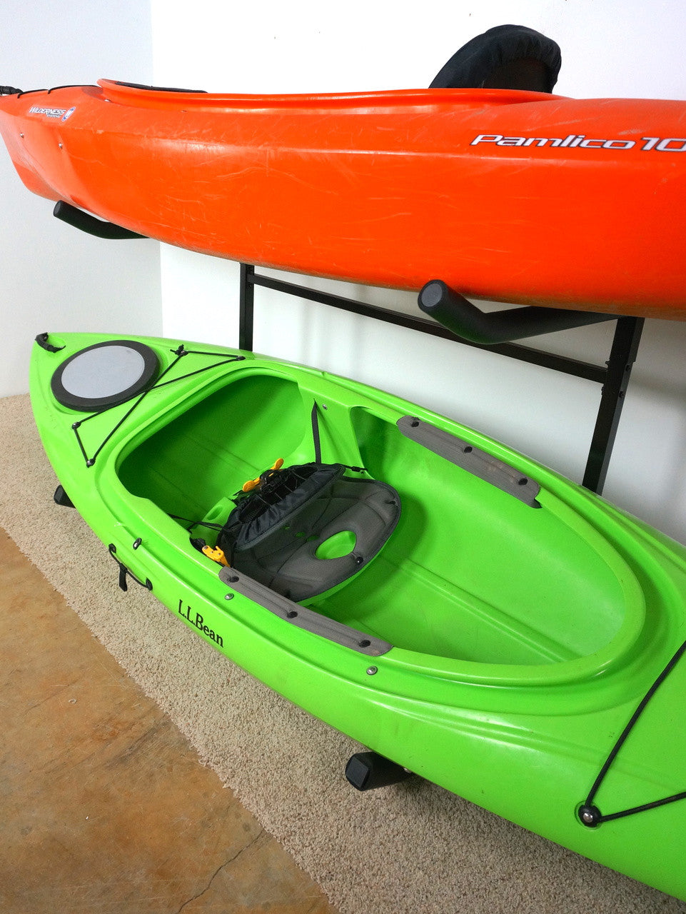 Indoor-Outdoor Freestanding Kayak Rack | Kayak Storage System ...