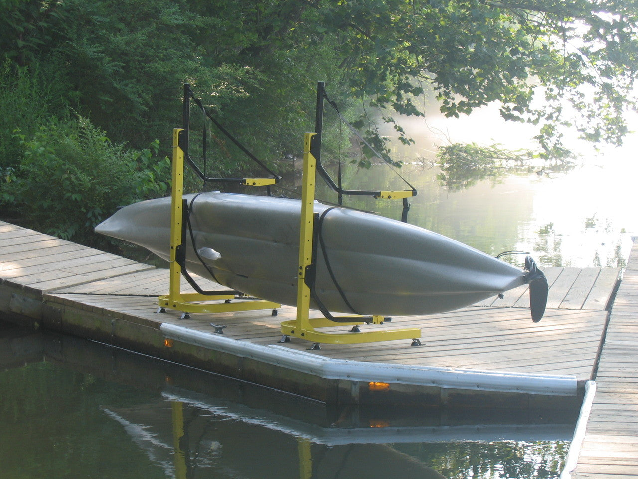 freestanding kayak rack for pier