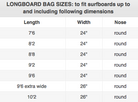 longboard bag dimensions