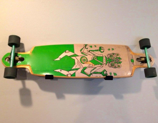 wall storage rack for longboard skateboard