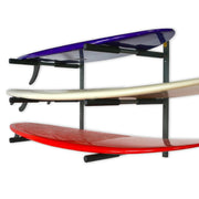 Wall Mount Surf & SUP Rack | 3 Boards | Heavy Duty Metal