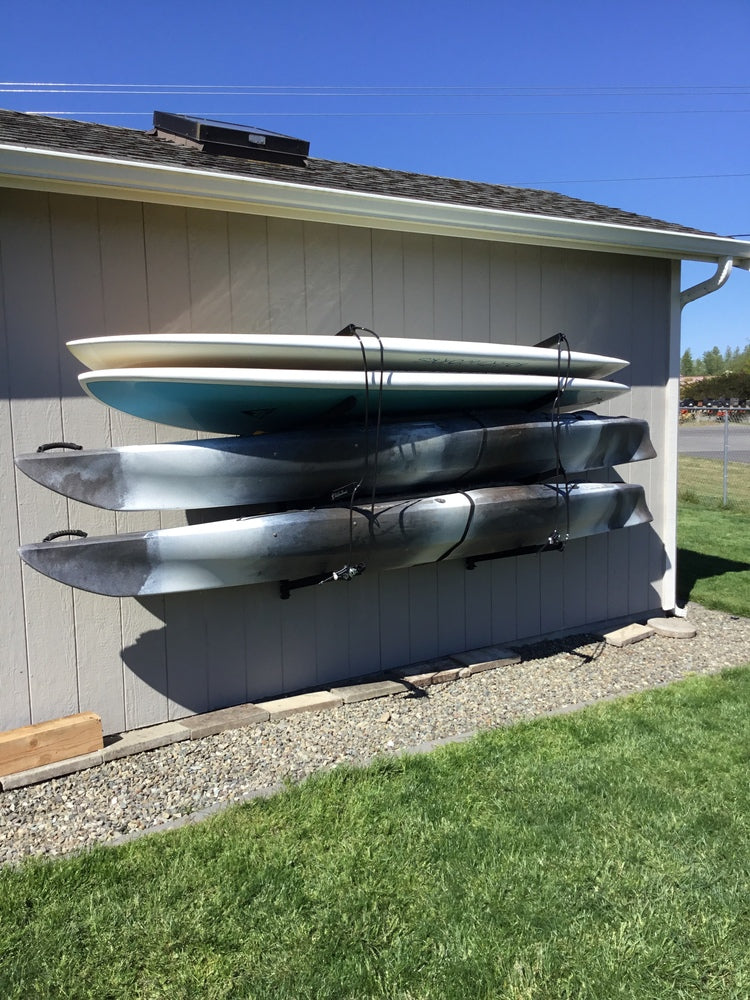 Outdoor Wall Rack |  46 Inch Adjustable Height | Kayak & SUP