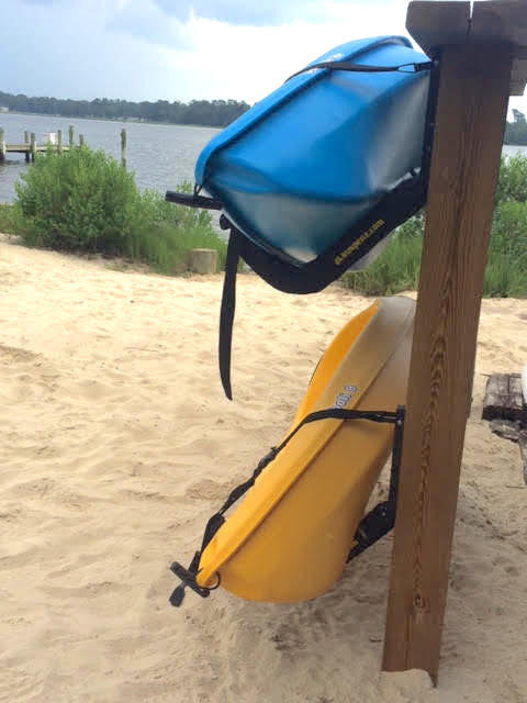 outdoor kayak storage dock rack