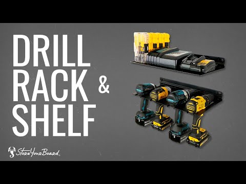 OUTLET | 4 Drill Storage Rack + Shelf