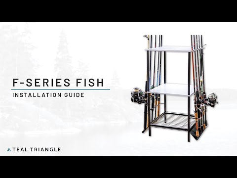 Teal Triangle Freestanding Fishing Pole Rack