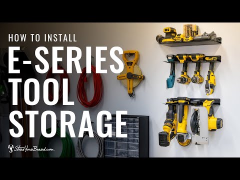 Drill Storage Rack + Shelf  | Garage Wall Mount Tool Organizer
