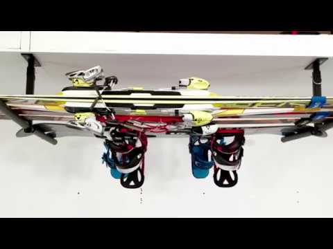 Ski & Snowboard Ceiling Rack | Hi-Port 2 | Adjustable Overhead Storage ...