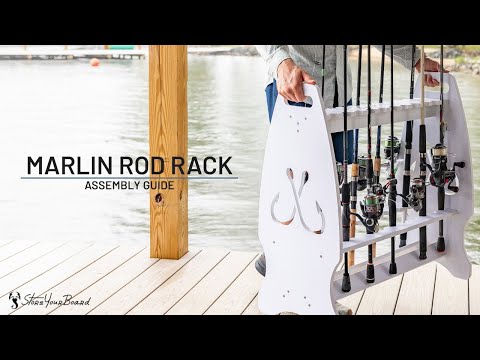 Marlin 24 Fishing Rod Storage Rack | Weatherproof Outdoor Storage Stand