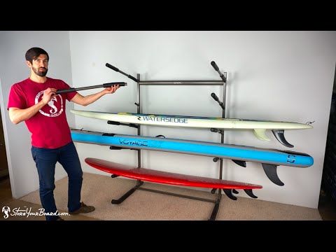 Freestanding SUP Rack |  5 Paddleboard Storage Stand