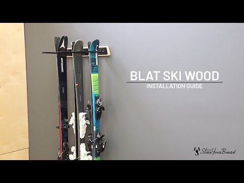 BLAT Wood Ski Storage Rack | Holds 6 Pairs of Skis