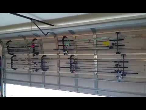 915 Generation Fishing Pole Holder Wall Mount for Garage Door,Fishing Rod