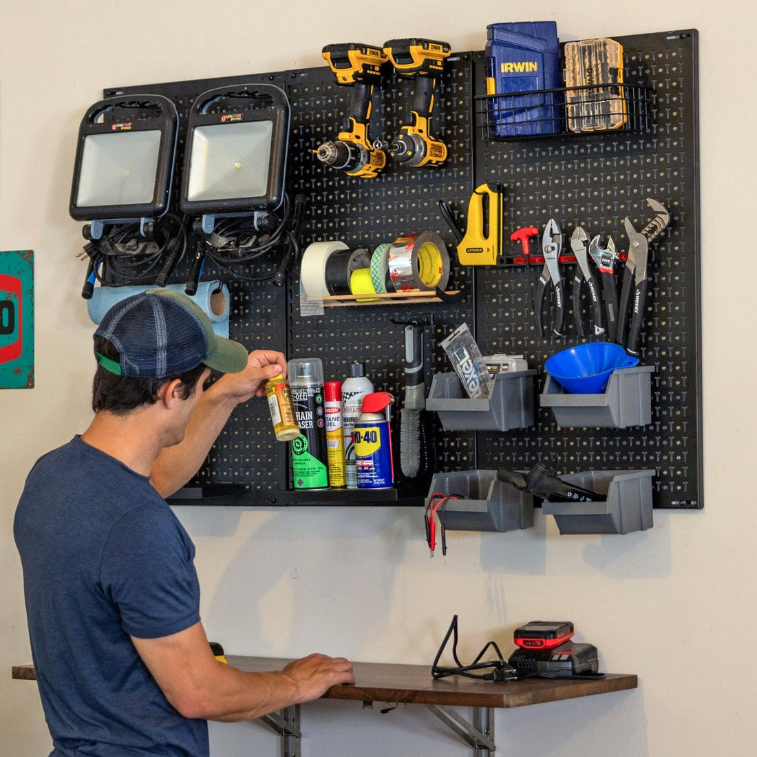 garage pegboard tool storage