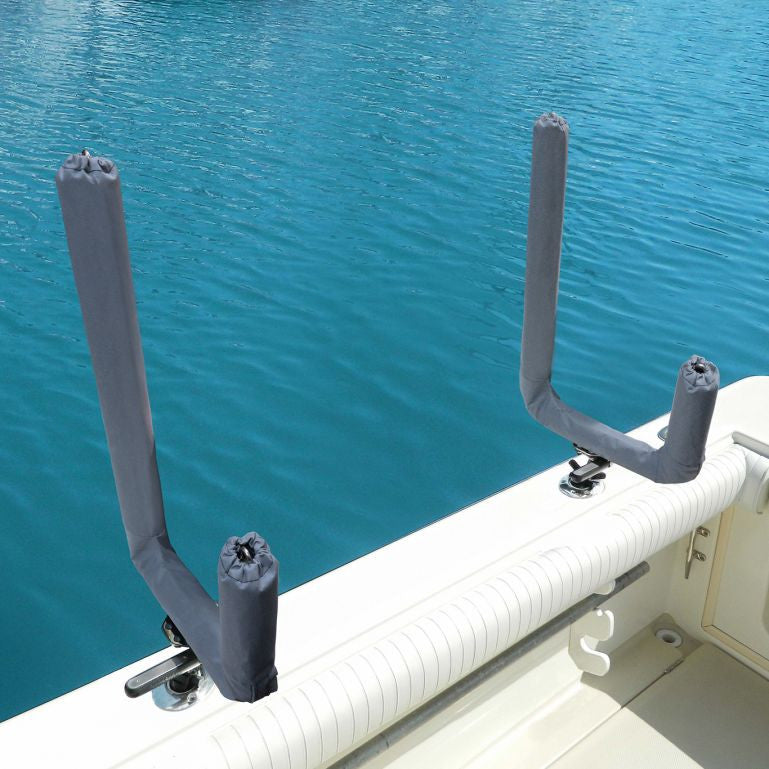 6 Fishing Rod Holder Vertical Console Boat Wall Rack Bungee 