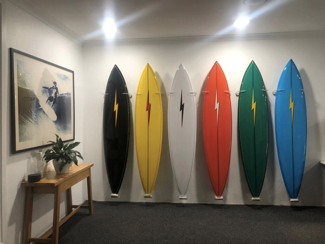 surfboard wall art display