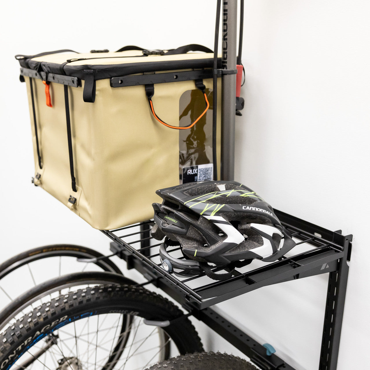 bike rack with shelf