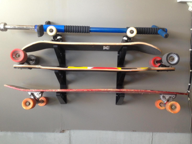 DIY skateboard rack