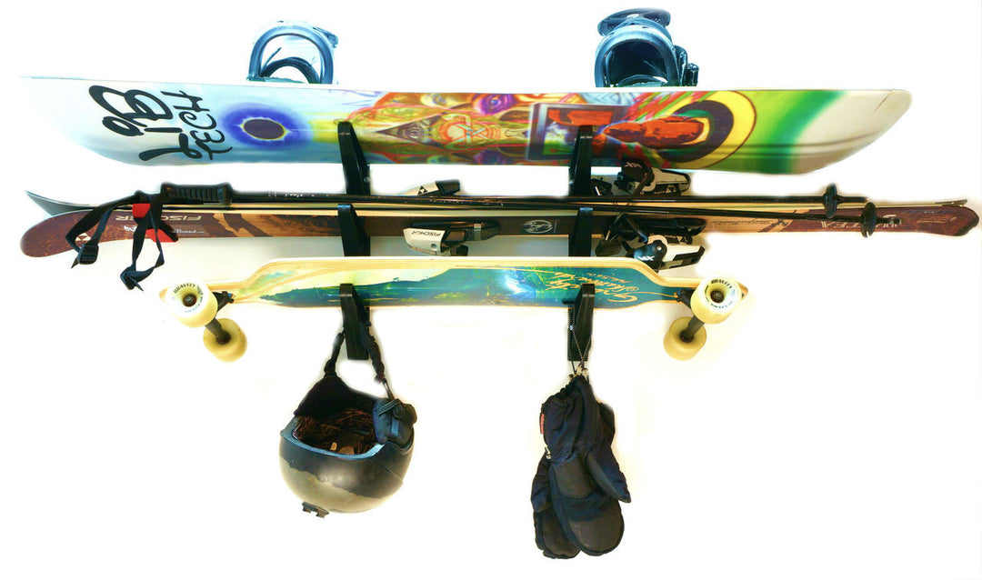 ski snowboard and skateboard storage