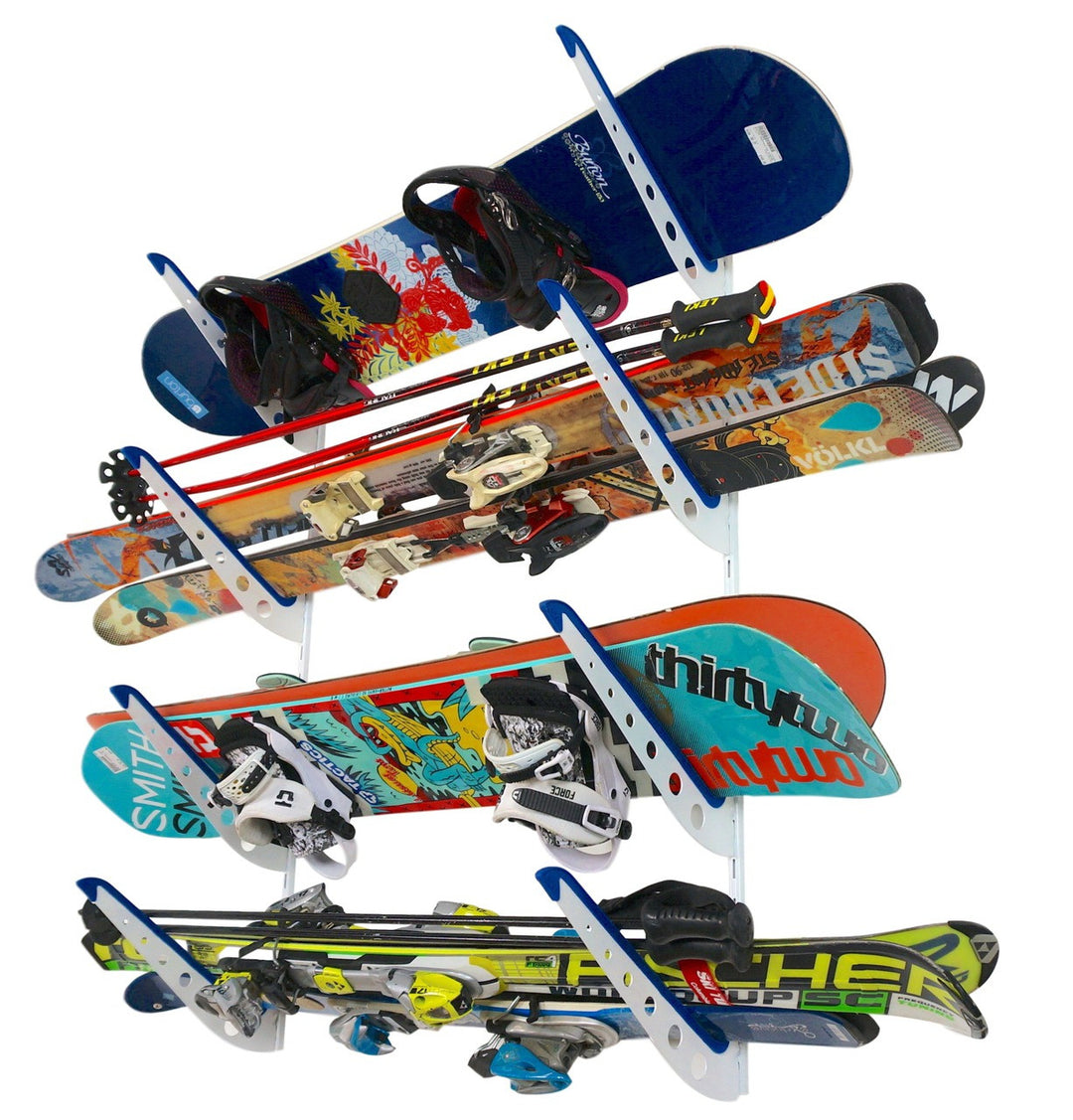 ski and snowboard wall storage rack #color_white