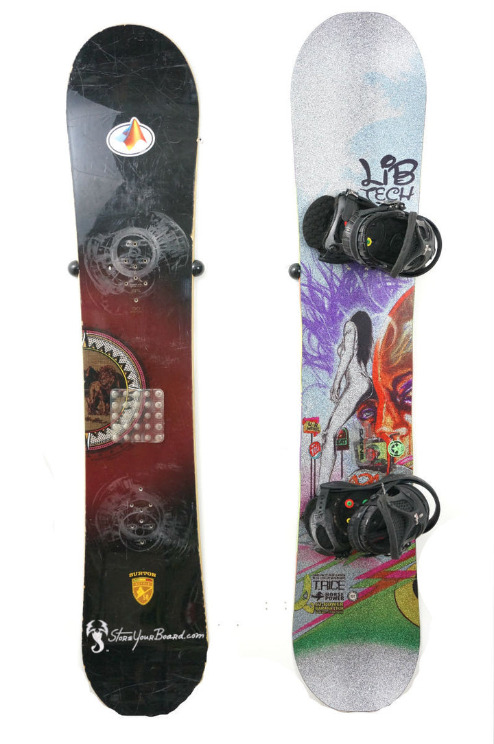 front of deck snowboard wall rack