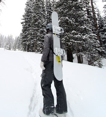 snowboard quick strap backpack carrying system