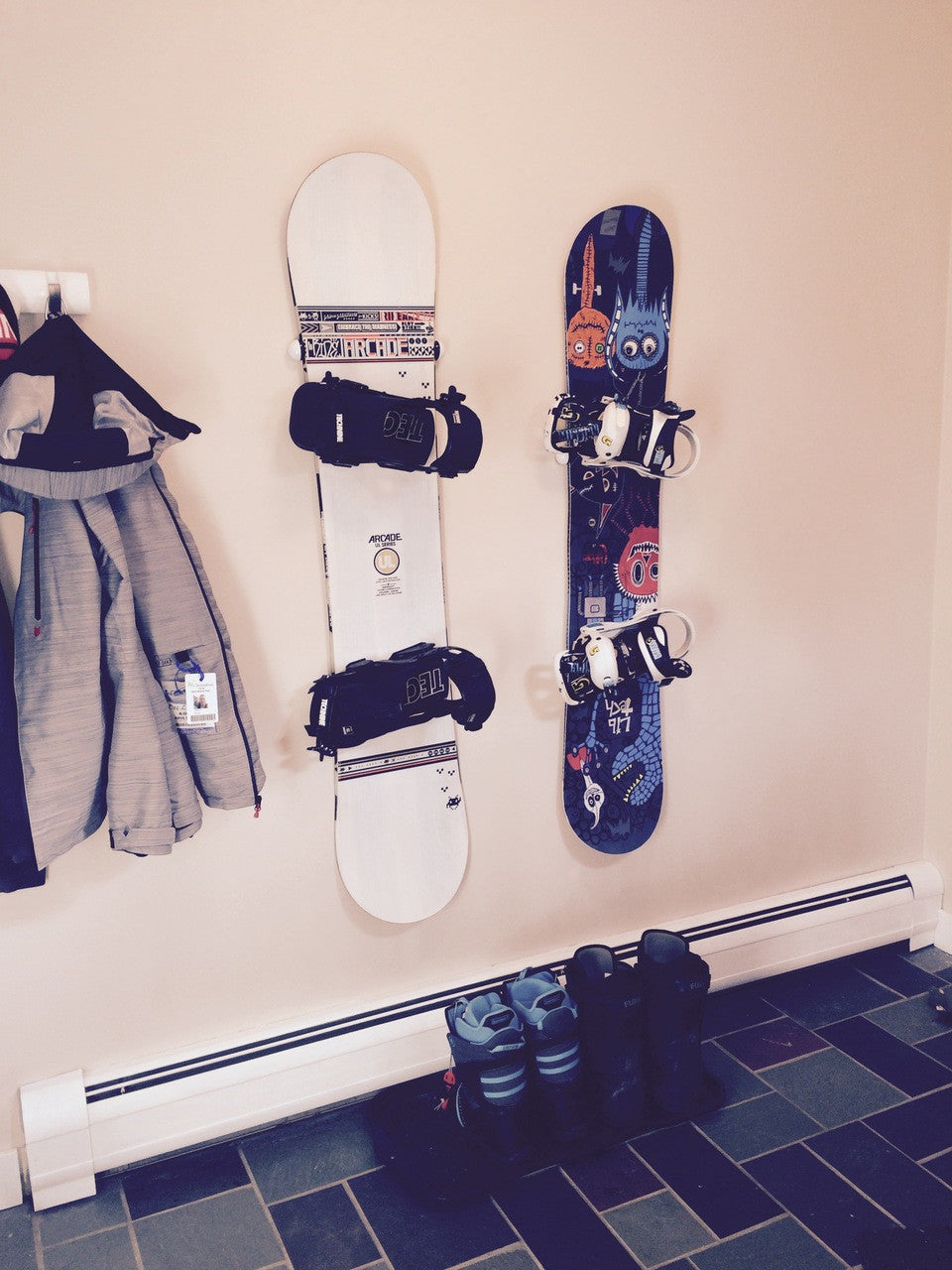 snowboard rack for home and garage