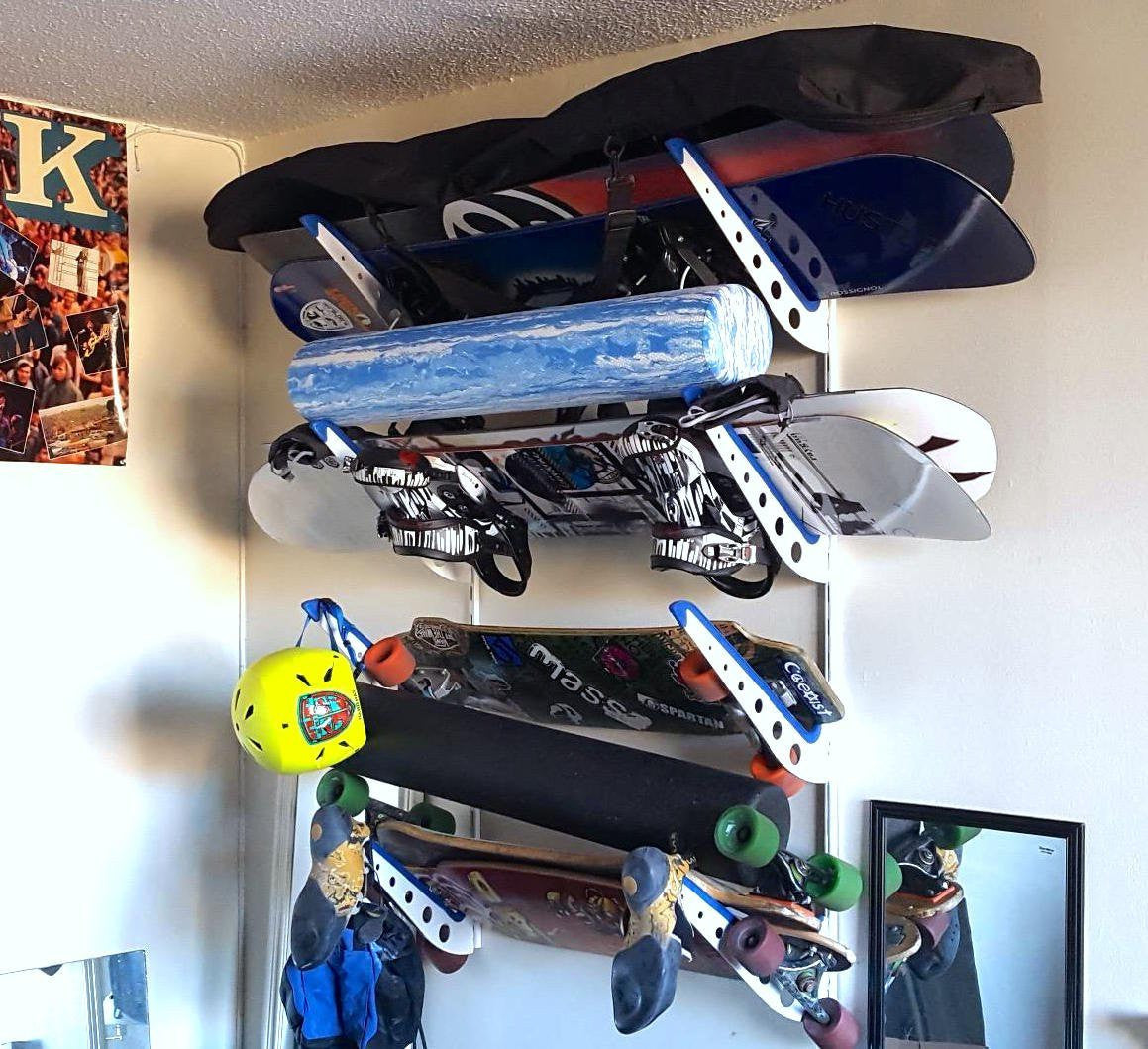 Adjustable Metal Snowboard Storage Rack | XSR Wall System