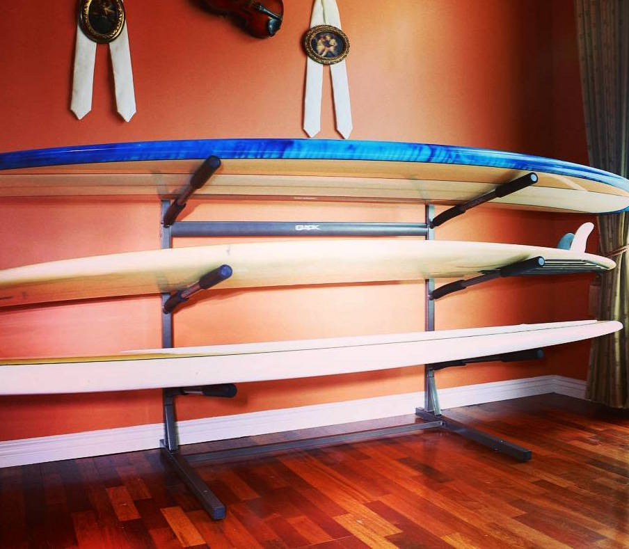 Freestanding Surfboard Rack | Surf Art Display | StoreYourBoard