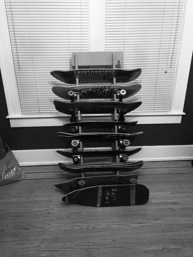 storeyourboard freestanding skateboard rack