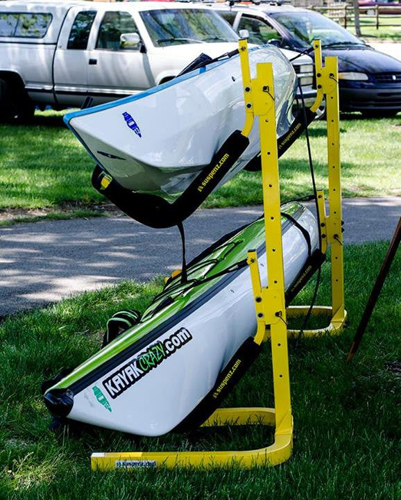 2 boat kayak rack floor stand