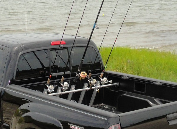 Inshore Truck Bed Fishing Rod Rack | Pressure Mount | Holds up to 5 Rods 3 Rods Inshore Truck Bed Fishing Rod Rack | Pressure Mount | Holds up to 5 Rods 3 Rods