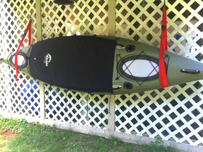 tandem kayak drape for storage