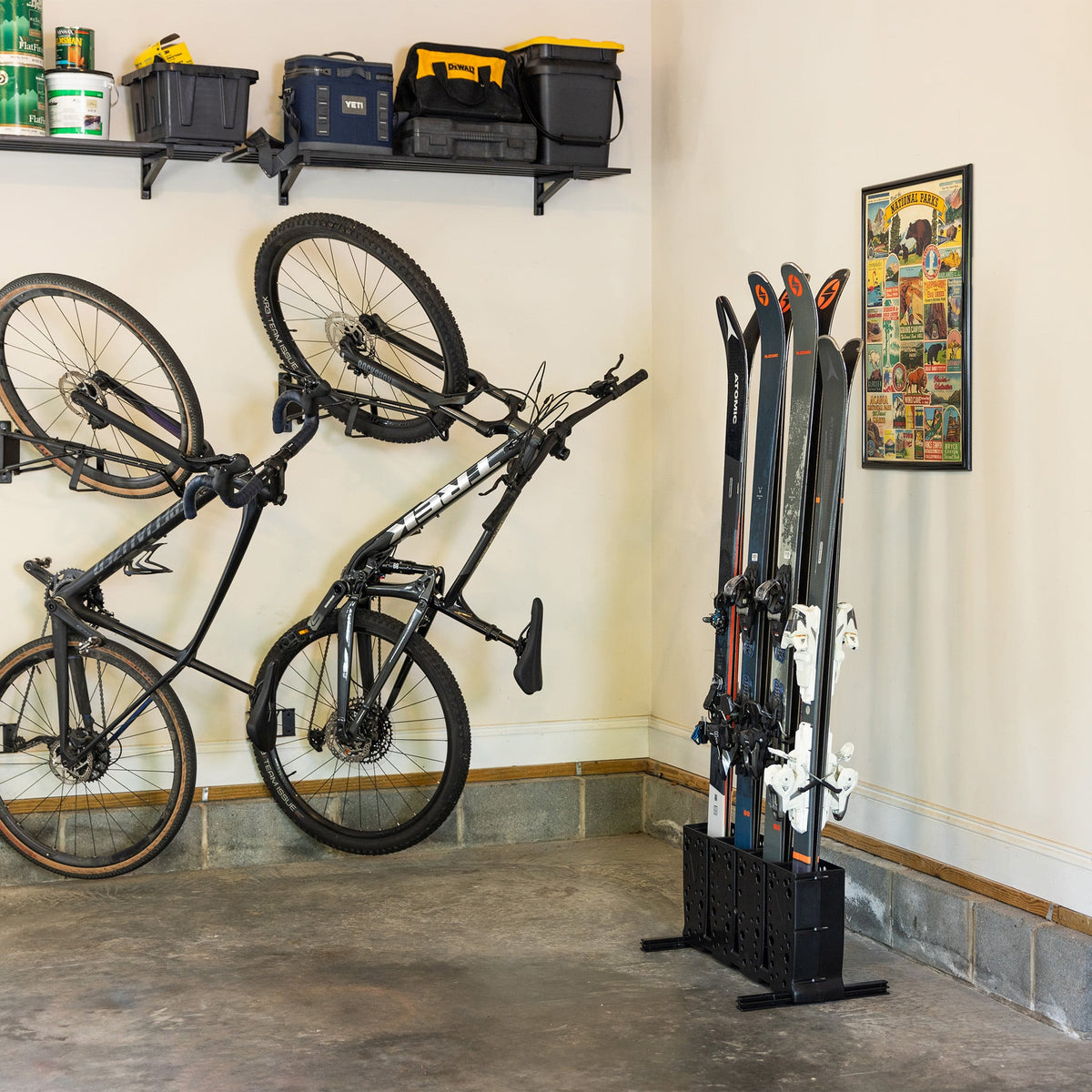 Freestanding Ski Storage Rack: Easy Setup, Holds 4 Skis, Durable ...