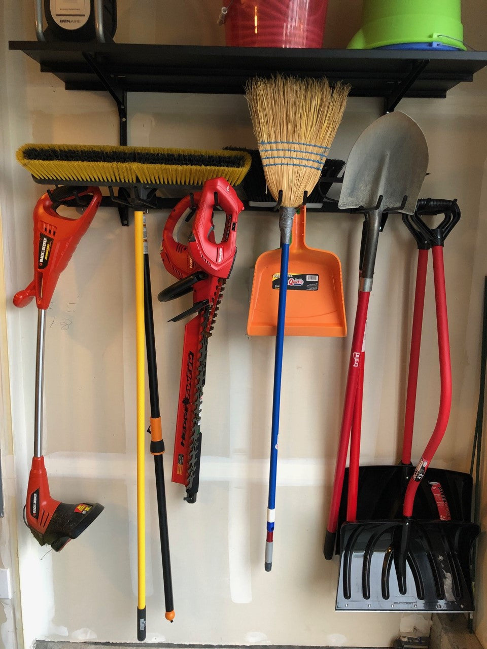garage tool storage shelf