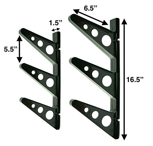 skateboard wall rack dimensions