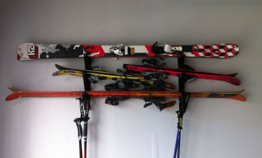 triple garage ski storage rack