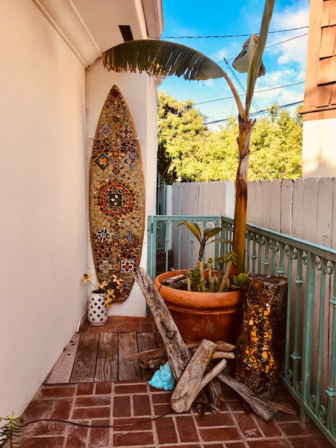 outdoor surfboard wall mount