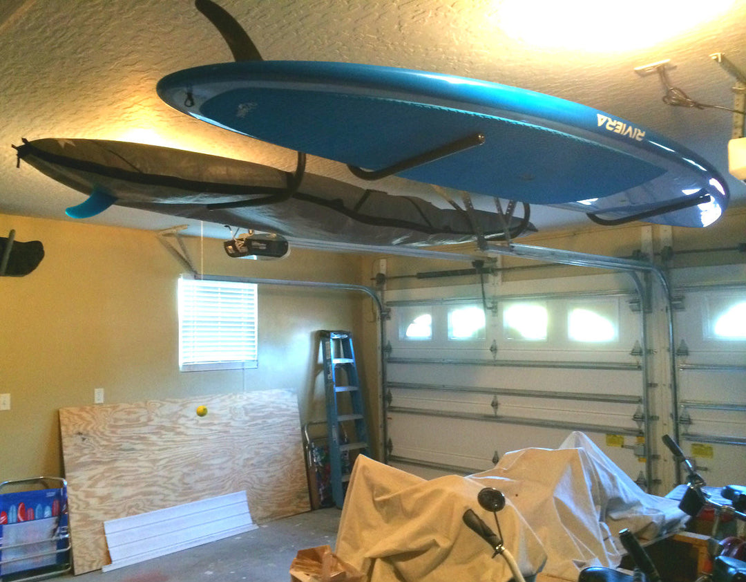garage storage for paddleboards ceiling 