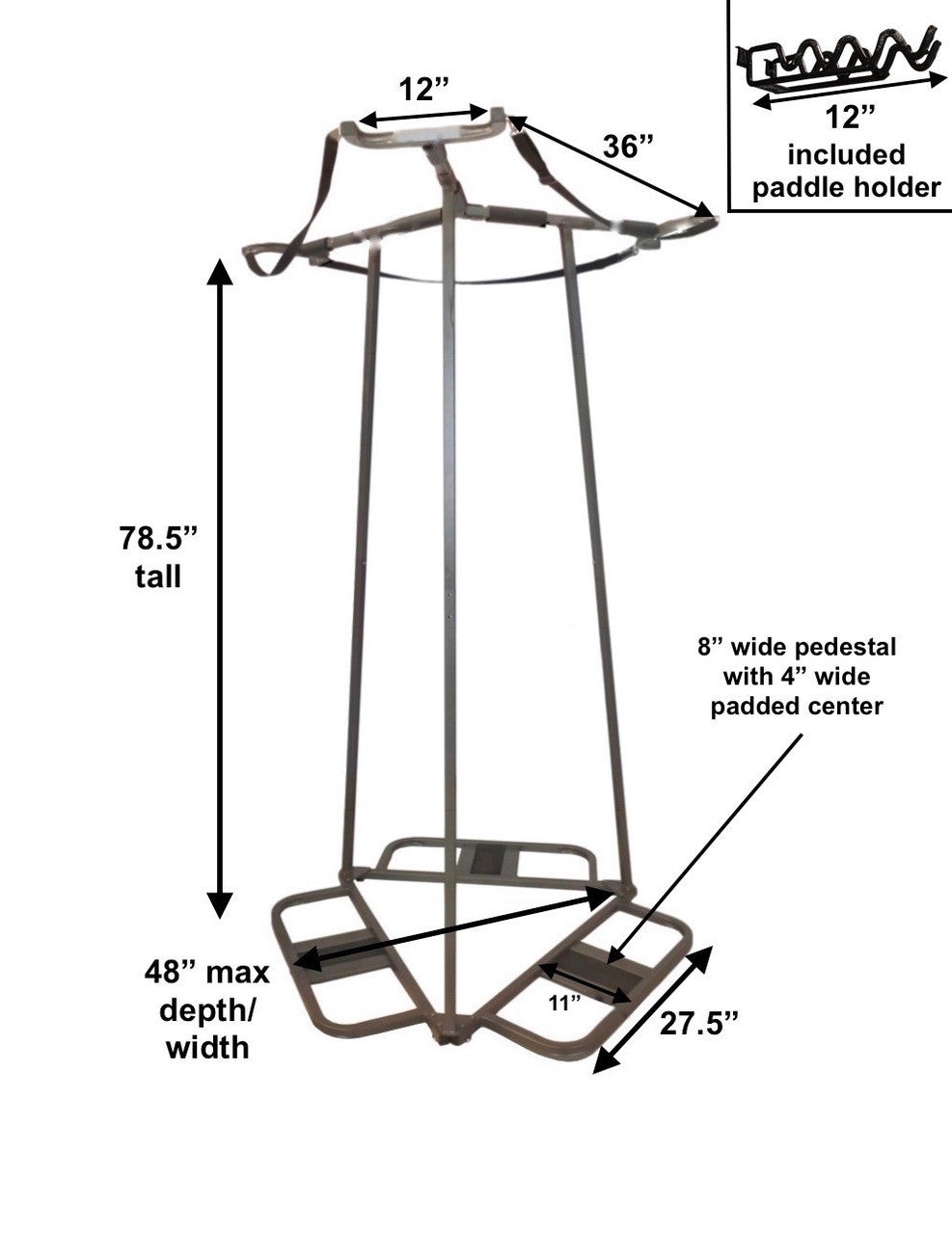 vertical sup storage rack dimensions